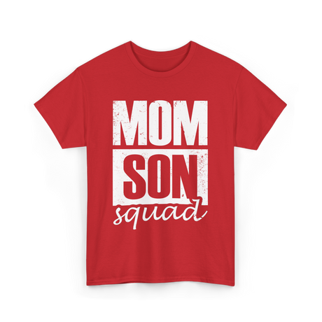 Mom Son Squad Mom T-Shirt - Red