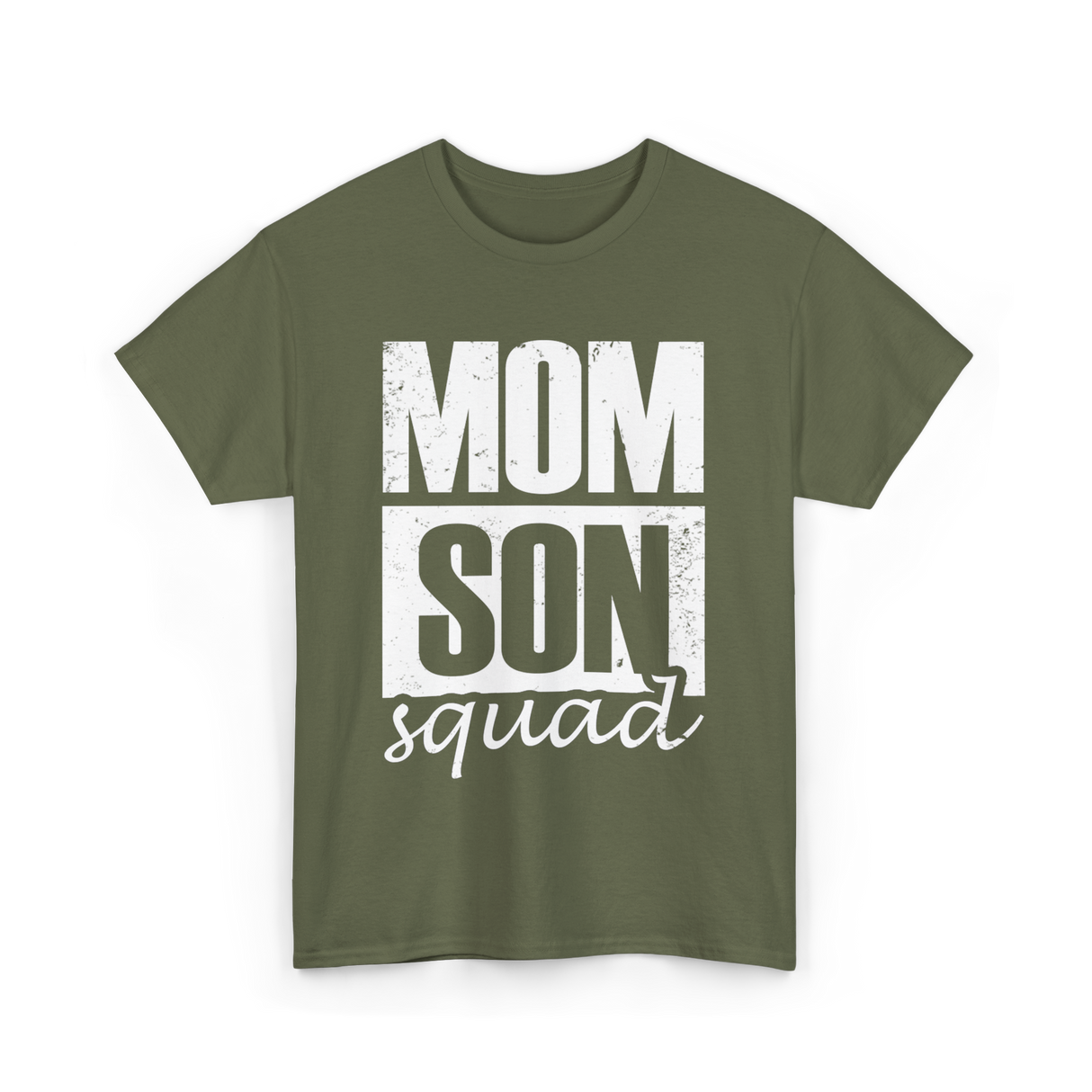 Mom Son Squad Mom T-Shirt - Military Green