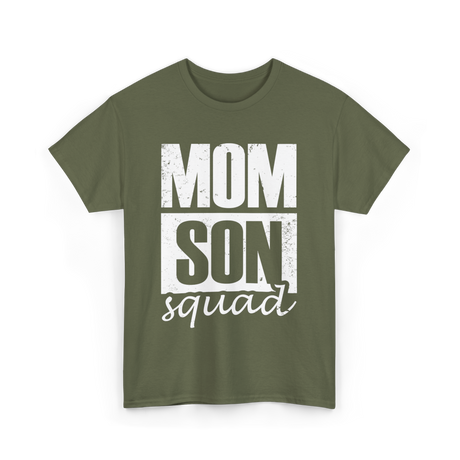 Mom Son Squad Mom T-Shirt - Military Green