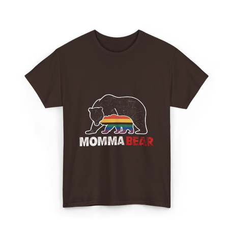 Momma Bear Pride Bear T-Shirt - Dark Chocolate