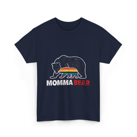 Momma Bear Pride Bear T-Shirt - Navy