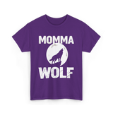 Momma Wolf Wolf Parent T-Shirt - Purple