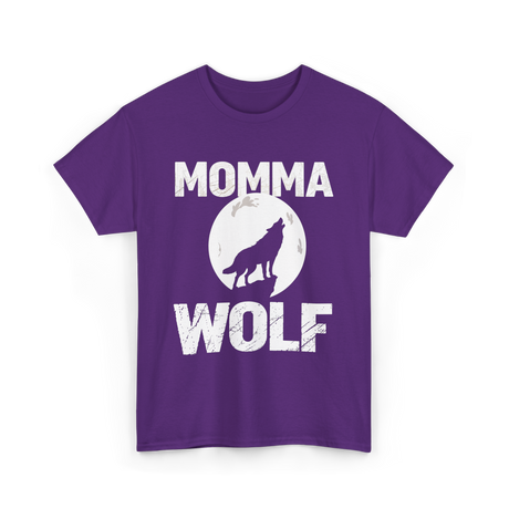 Momma Wolf Wolf Parent T-Shirt - Purple