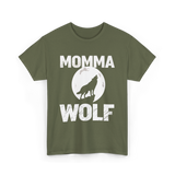 Momma Wolf Wolf Parent T-Shirt - Military Green