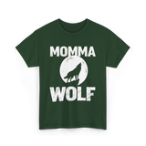 Momma Wolf Wolf Parent T-Shirt - Forest Green