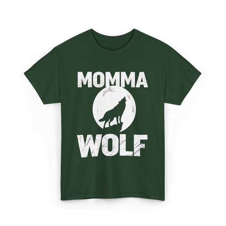 Momma Wolf Wolf Parent T-Shirt - Forest Green