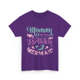 Mommy of the Birthday Mermaid Mom T-Shirt - Purple