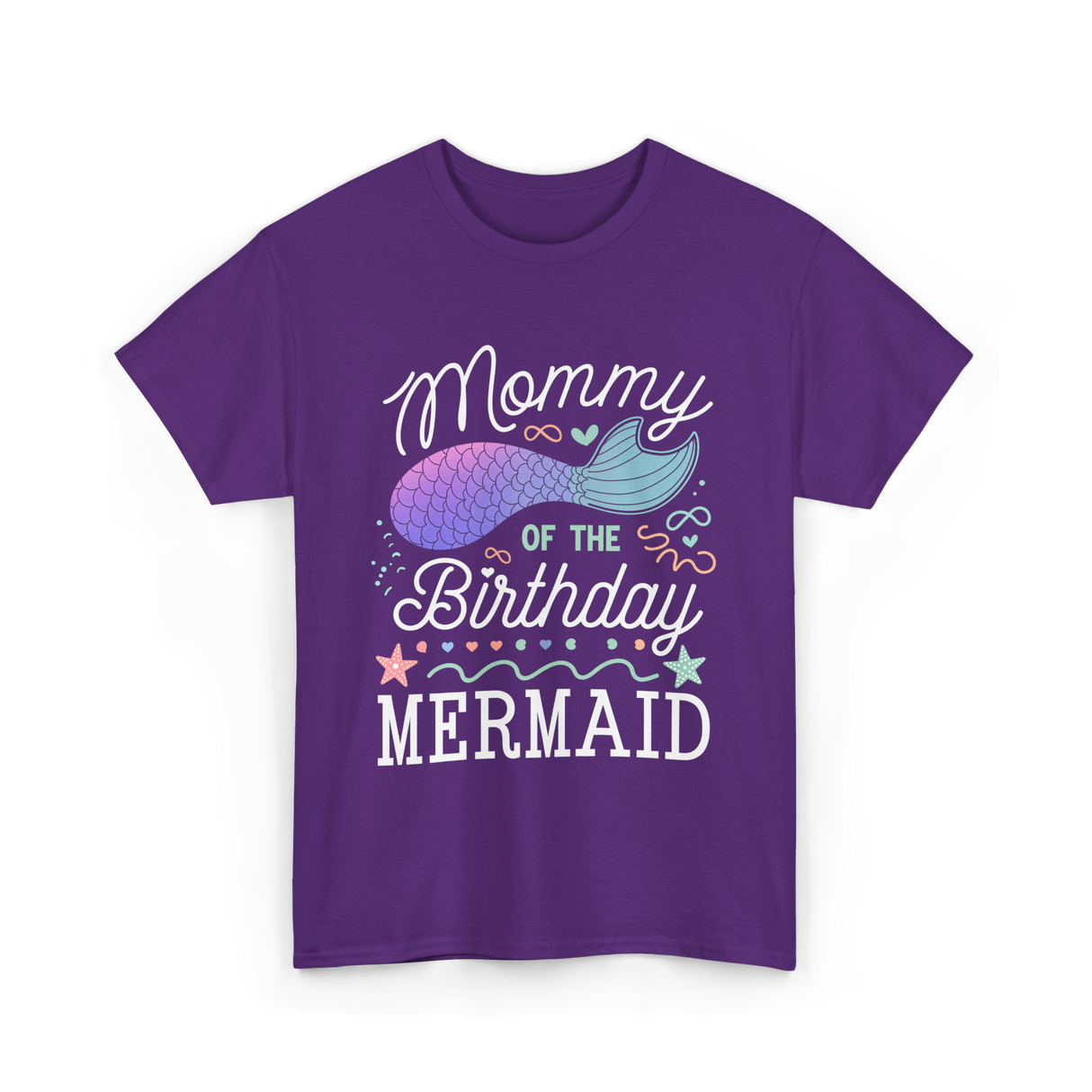 Mommy of the Birthday Mermaid T-Shirt - Purple