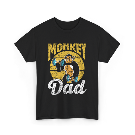 Monkey Dad Animal Fitness Dad T-Shirt - Black