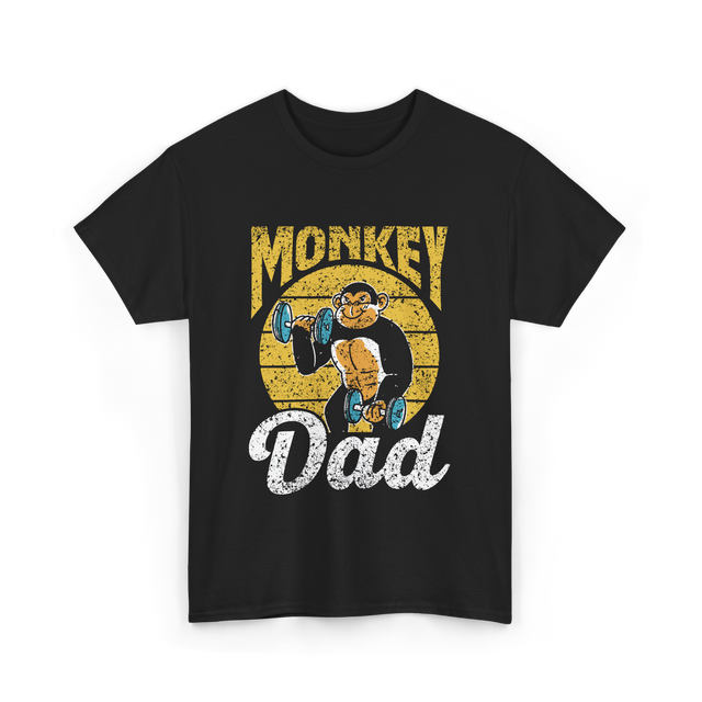 Monkey Dad Animal Fitness Dad T-Shirt - Black