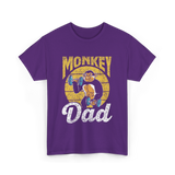 Monkey Dad Animal Fitness Dad T-Shirt - Purple