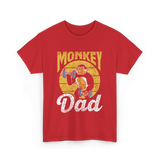 Monkey Dad Animal Fitness Dad T-Shirt - Red