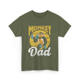 Monkey Dad Animal Fitness Dad T-Shirt - Military Green