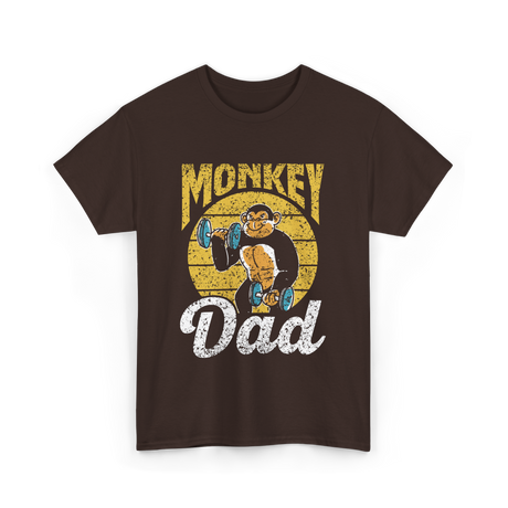 Monkey Dad Animal Fitness Dad T-Shirt - Dark Chocolate