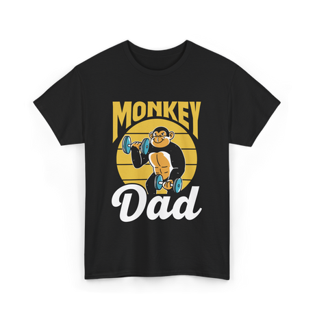 Monkey Dad Animal Fitness Workout T-Shirt - Black