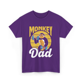 Monkey Dad Animal Fitness Workout T-Shirt - Purple