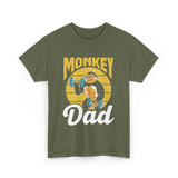 Monkey Dad Animal Fitness Workout T-Shirt - Military Green
