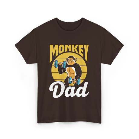 Monkey Dad Animal Fitness Workout T-Shirt - Dark Chocolate