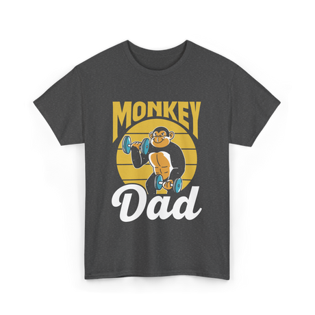 Monkey Dad Animal Fitness Workout T-Shirt - Dark Heather