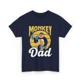 Monkey Dad Animal Fitness Workout T-Shirt - Navy