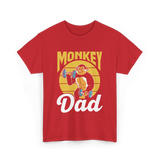 Monkey Dad Animal Fitness Workout T-Shirt - Red