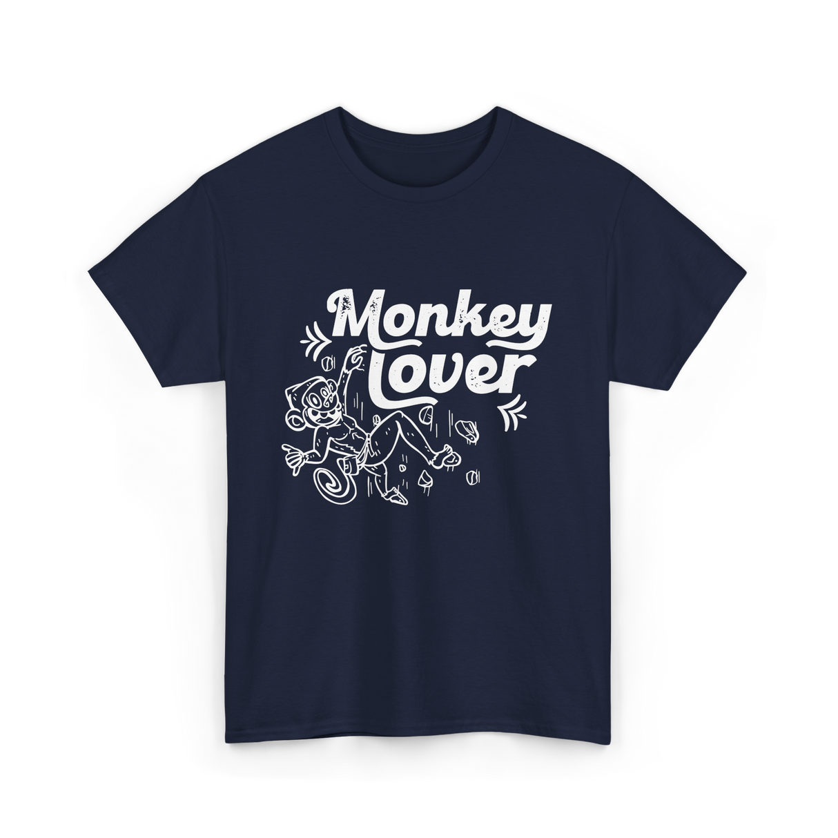 Monkey Lover Monkey Animals T-Shirt - Navy