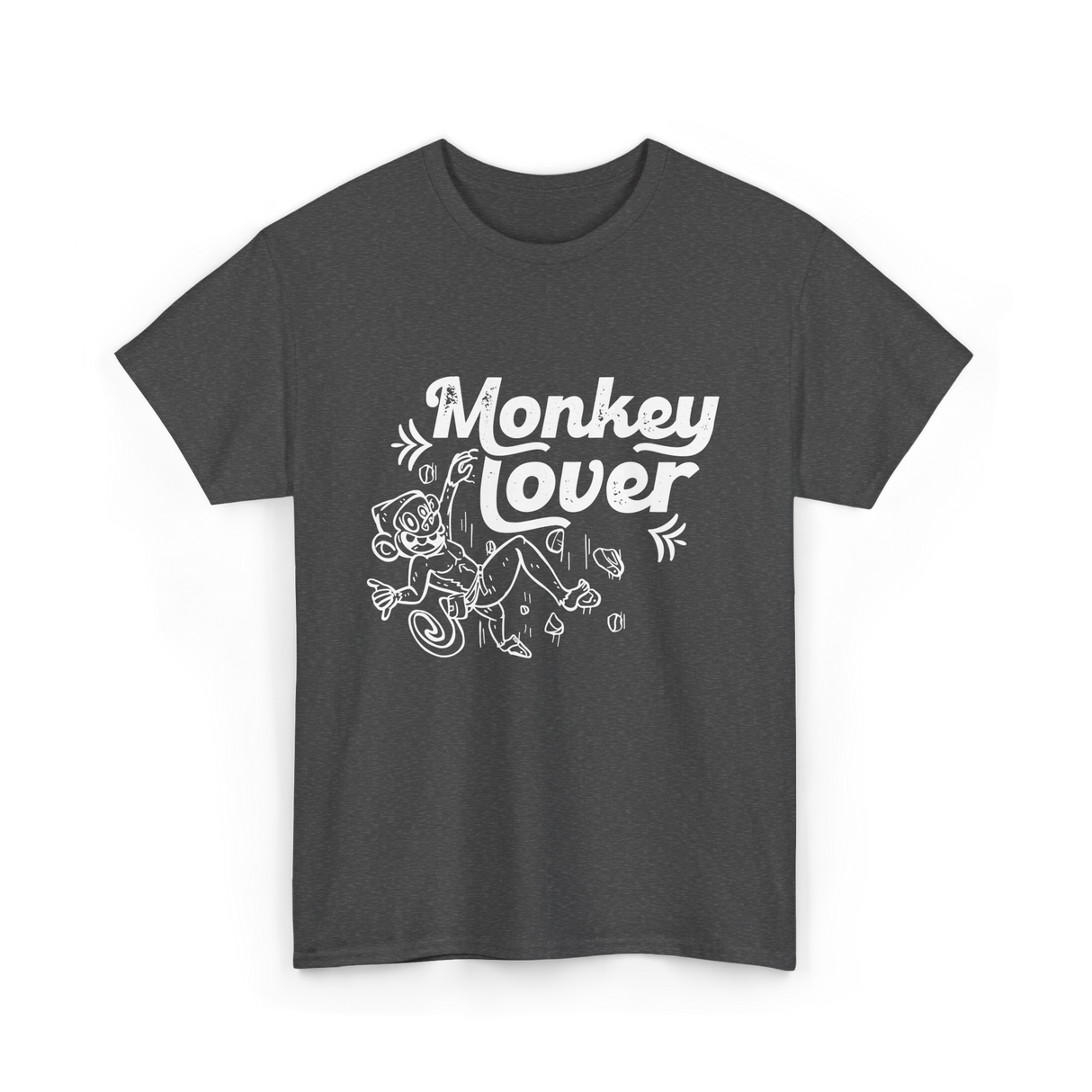 Monkey Lover Monkey Animals T-Shirt - Dark Heather