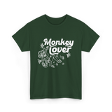 Monkey Lover Monkey Animals T-Shirt - Forest Green