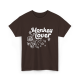 Monkey Lover Monkey Animals T-Shirt - Dark Chocolate