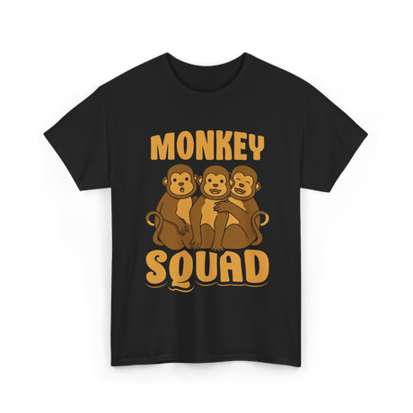 Monkey Squad Monkeys Animal T-Shirt - Black