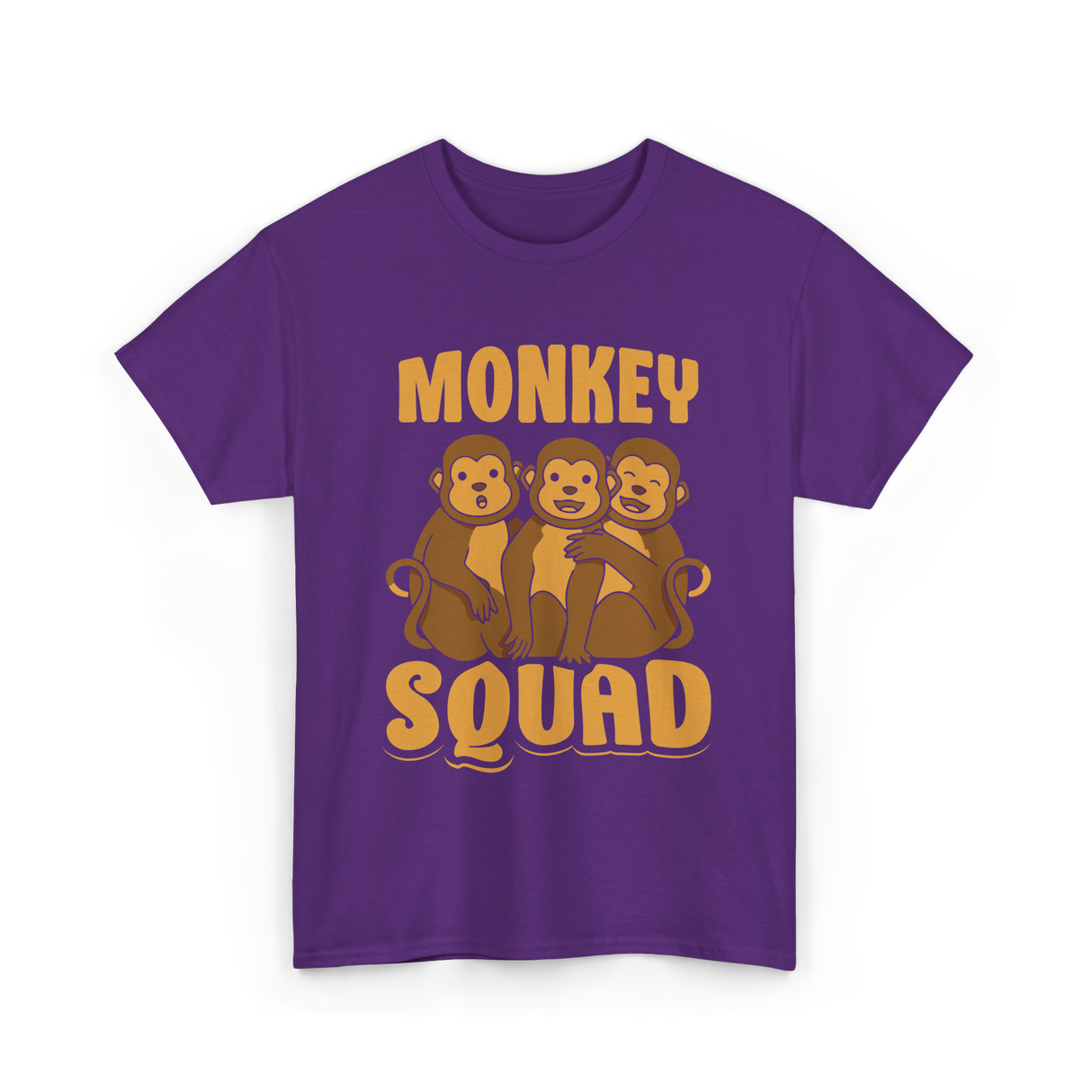 Monkey Squad Monkeys Animal T-Shirt - Purple