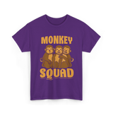 Monkey Squad Monkeys Animal T-Shirt - Purple