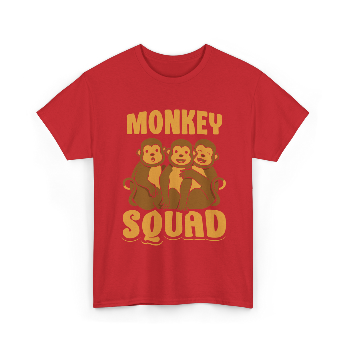 Monkey Squad Monkeys Animal T-Shirt - Red