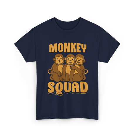 Monkey Squad Monkeys Animal T-Shirt - Navy