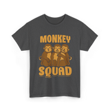 Monkey Squad Monkeys Animal T-Shirt - Dark Heather