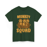 Monkey Squad Monkeys Animal T-Shirt - Forest Green