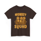 Monkey Squad Monkeys Animal T-Shirt - Dark Chocolate