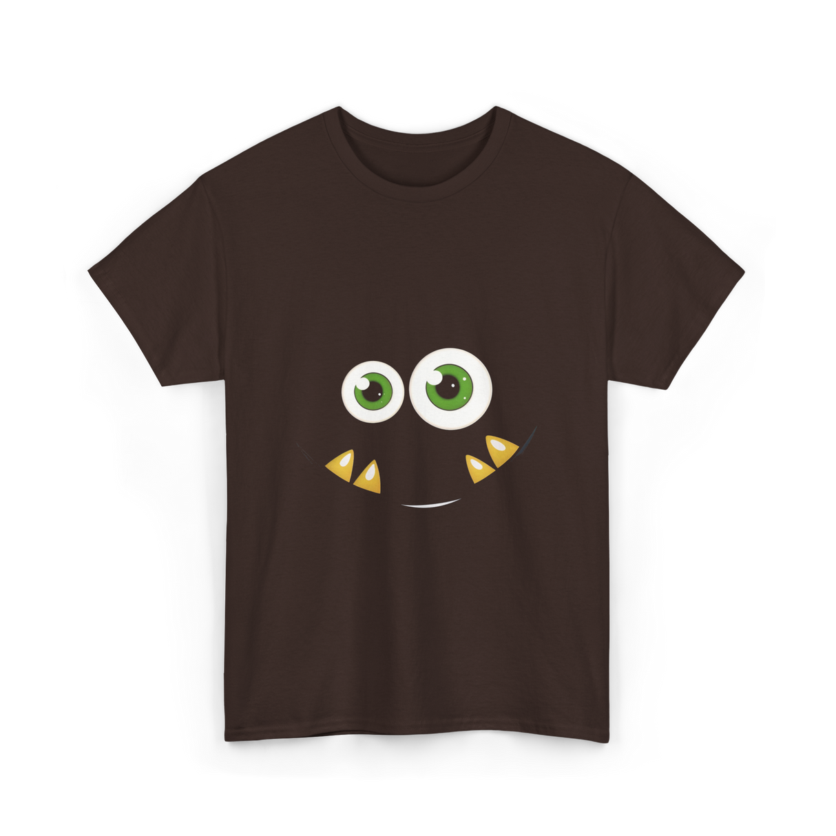 Monster Face Cute Costume T-Shirt - Dark Chocolate