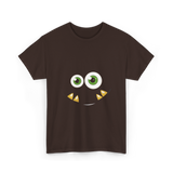 Monster Face Cute Costume T-Shirt - Dark Chocolate