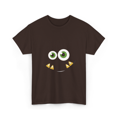 Monster Face Cute Costume T-Shirt - Dark Chocolate