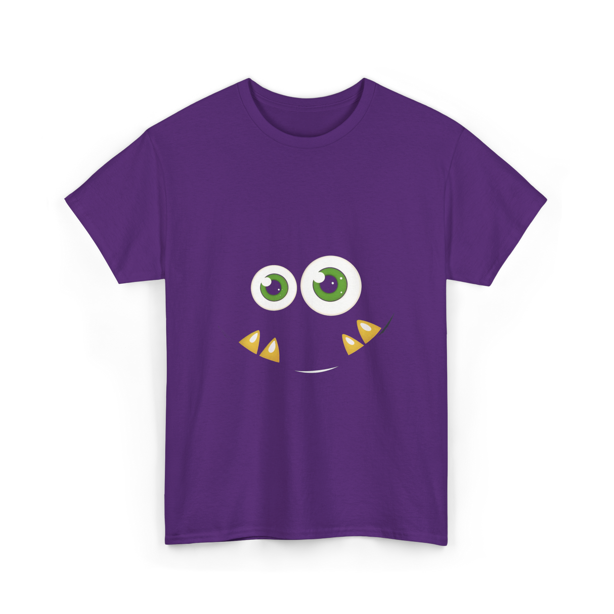 Monster Face Cute Costume T-Shirt - Purple