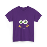 Monster Face Cute Costume T-Shirt - Purple