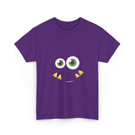 Monster Face Cute Costume T-Shirt - Purple