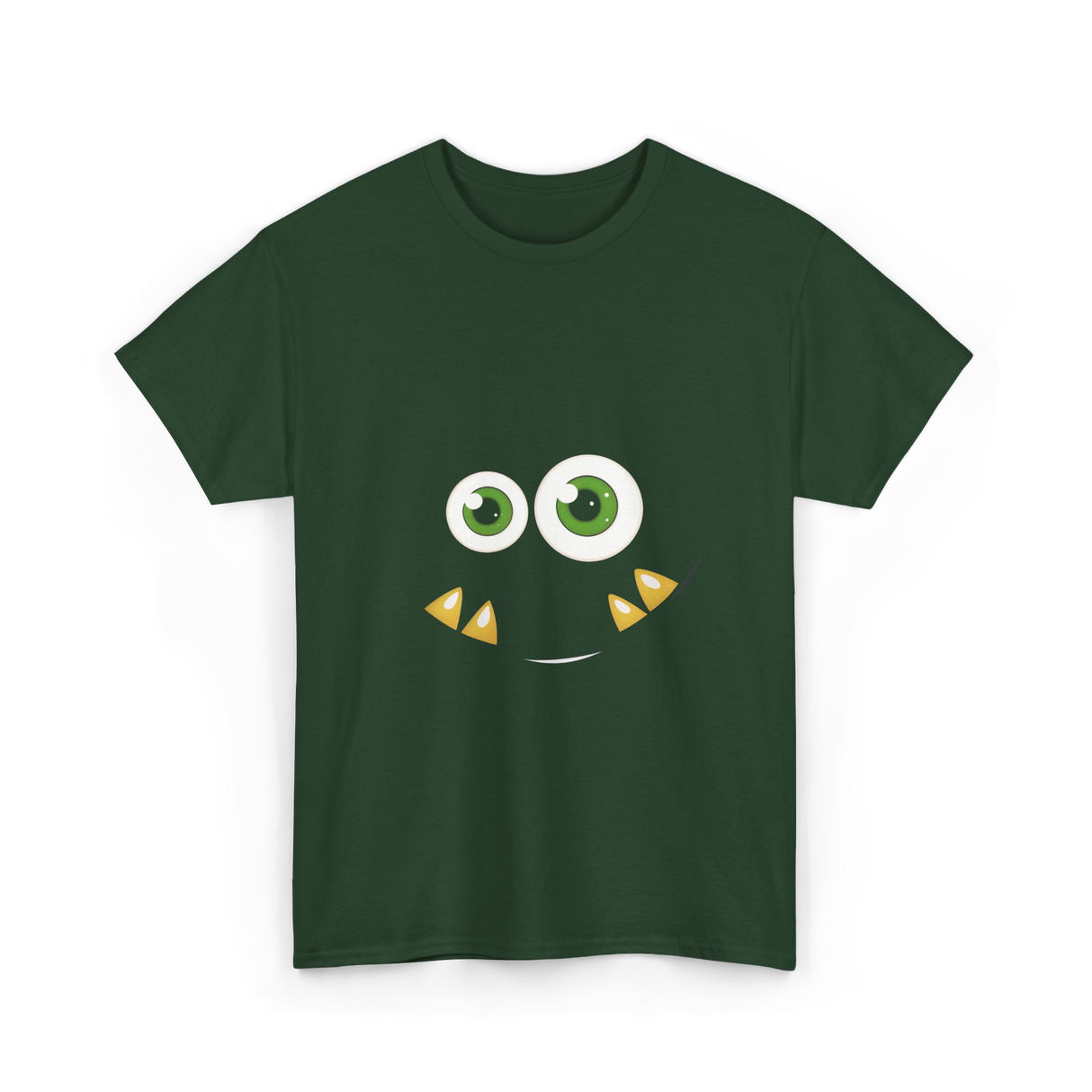 Monster Face Cute Costume T-Shirt - Forest Green