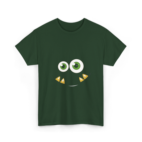 Monster Face Cute Costume T-Shirt - Forest Green