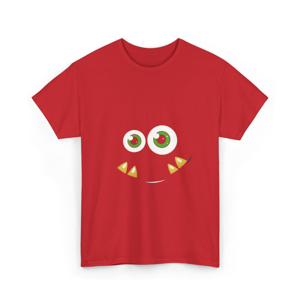 Monster Face Cute Costume T-Shirt - Red