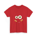 Monster Face Cute Costume T-Shirt - Red