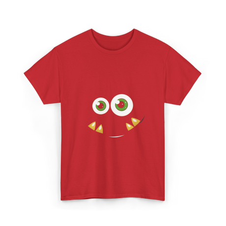 Monster Face Cute Costume T-Shirt - Red