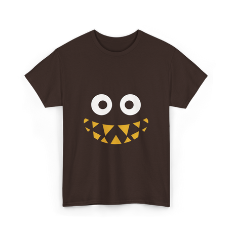 Monster Face Cute Monster T-Shirt - Dark Chocolate