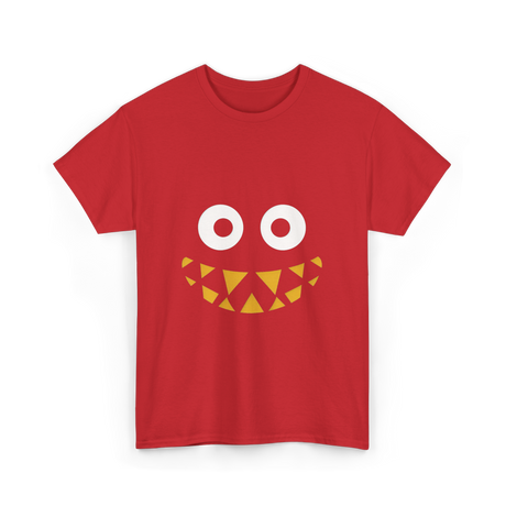 Monster Face Cute Monster T-Shirt - Red